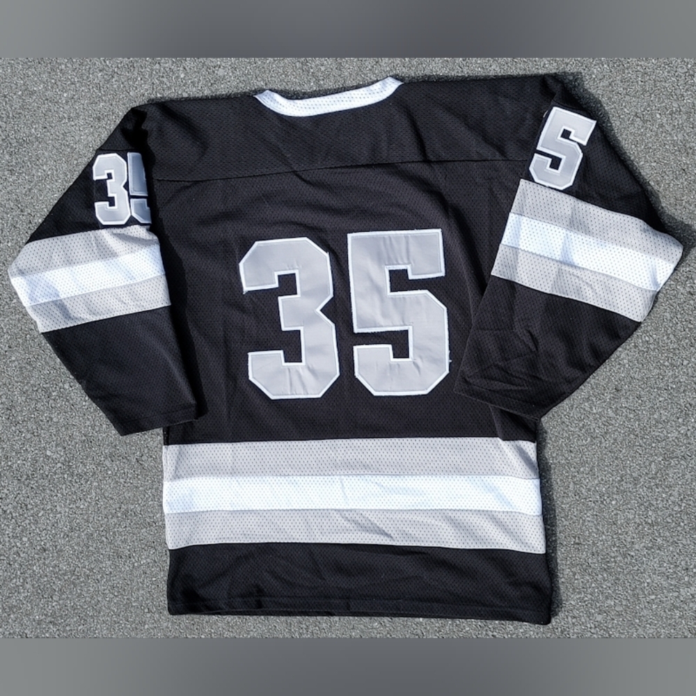 Vtg 90s NHL Los Angeles Kings Stephane Fiset #35 Jersey XL Made in Canada - Picture 2 of 9
